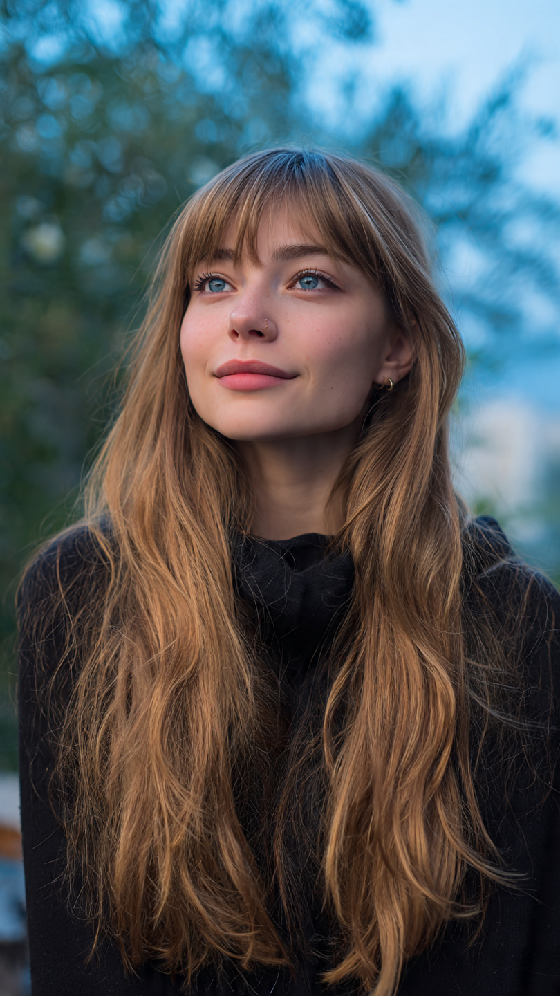 Curtain Bangs Long Hair