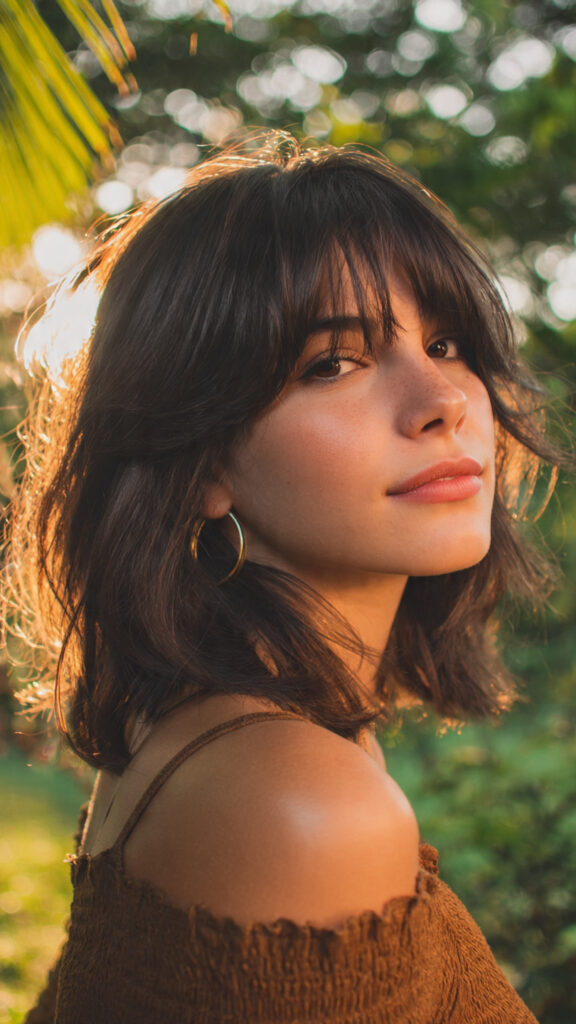 Curtain Bangs Medium Hair Styles