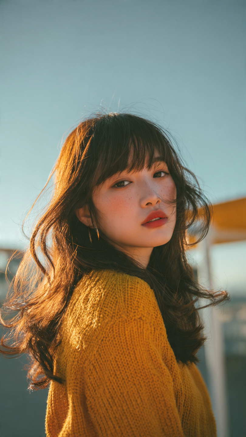 Curtain Bangs with Layers