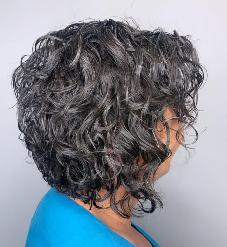 Asymmetrical Curly Cut