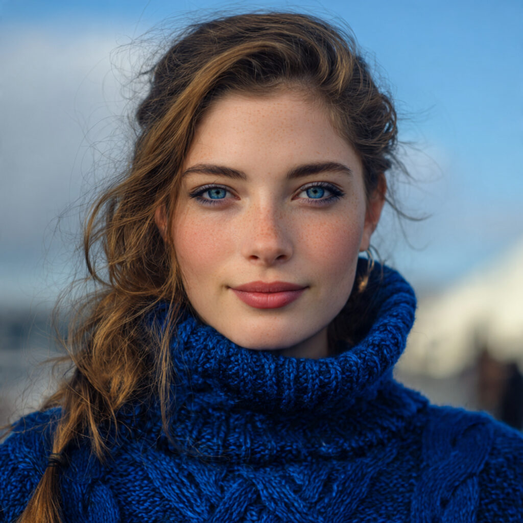 14 Blue Outfit Ideas That Make Getting Dressed Feel Effortlessly Chic 11 Blue Knit Set