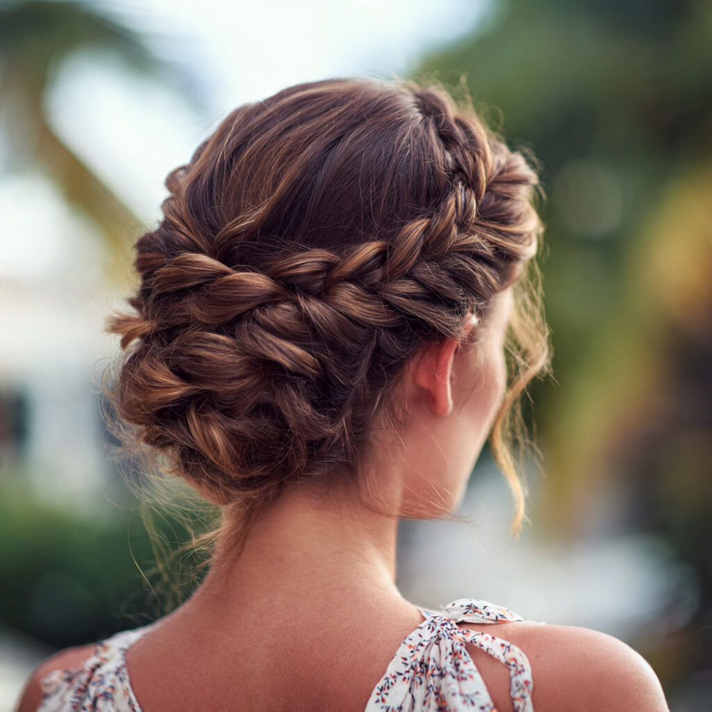 Braided Crown Updo