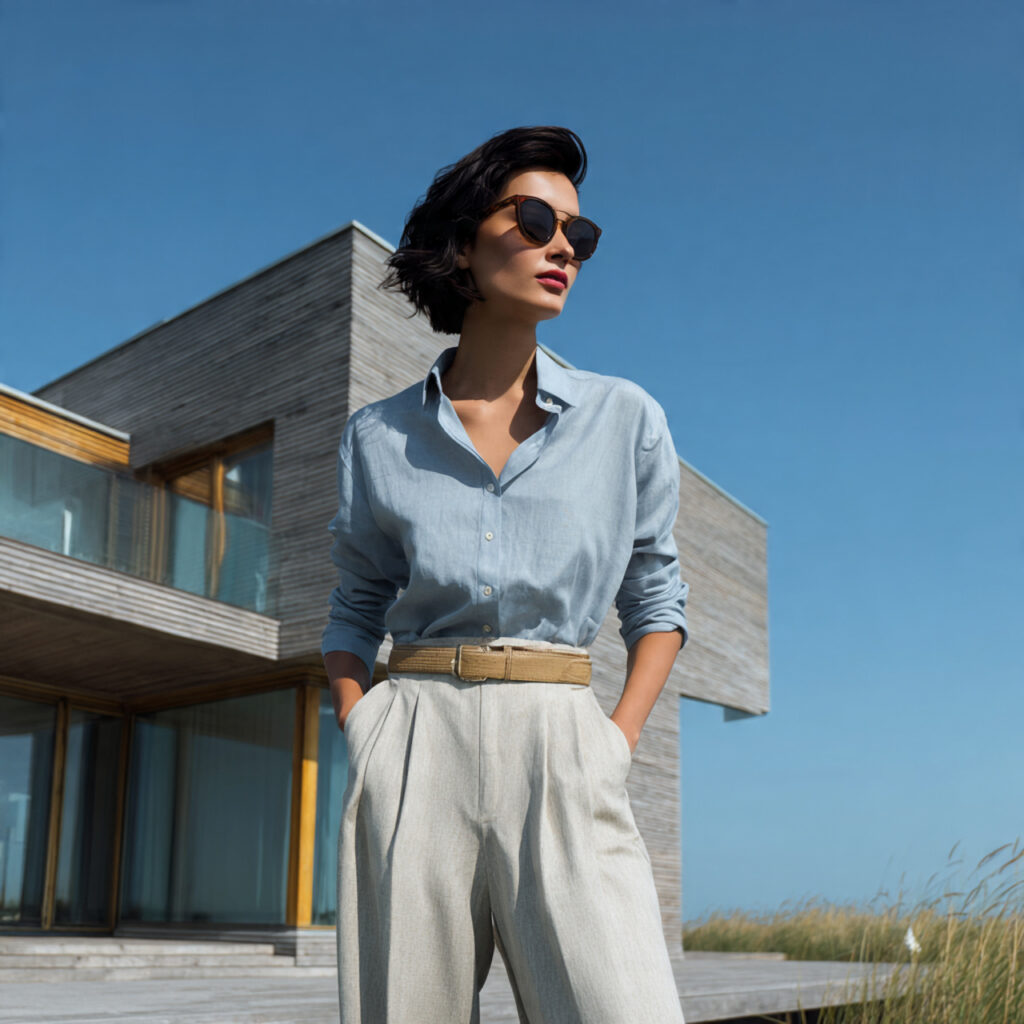 Button-Down Shirt + Relaxed Trousers