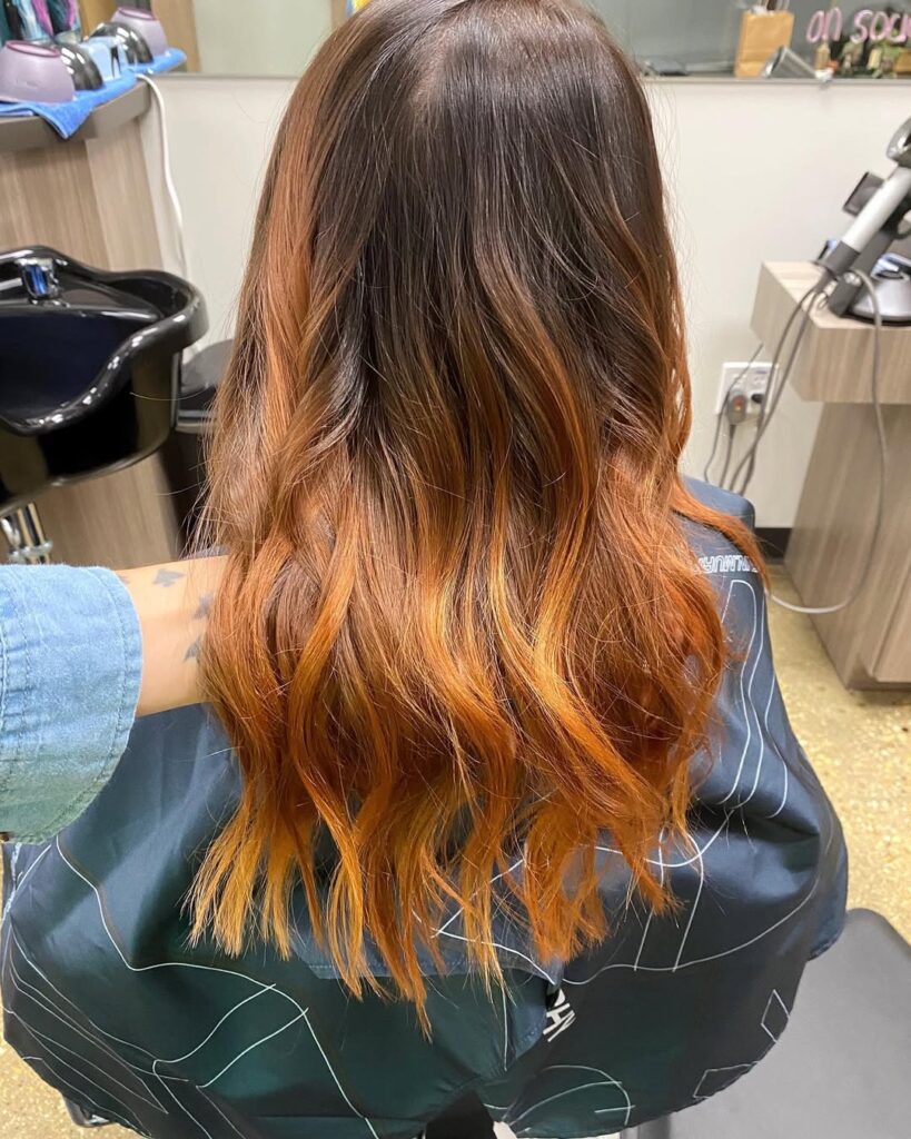 Chocolate to Copper Ombre