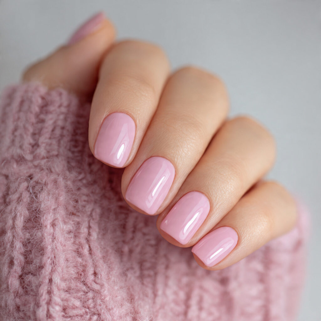 Classic Nude Short Square Nails