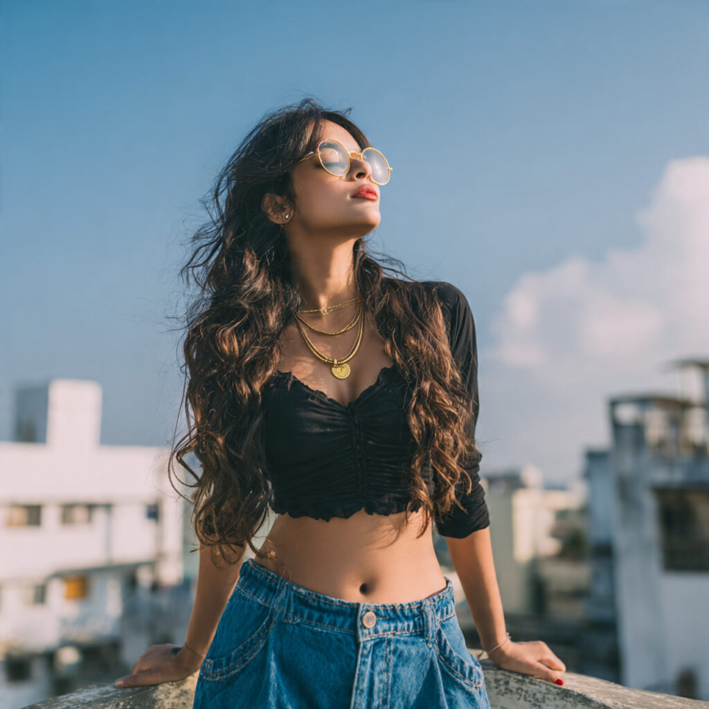 13 Summer Outfit Ideas That Make Getting Dressed in the Heat Actually Fun 6 Crop Top + High-Waisted Jeans