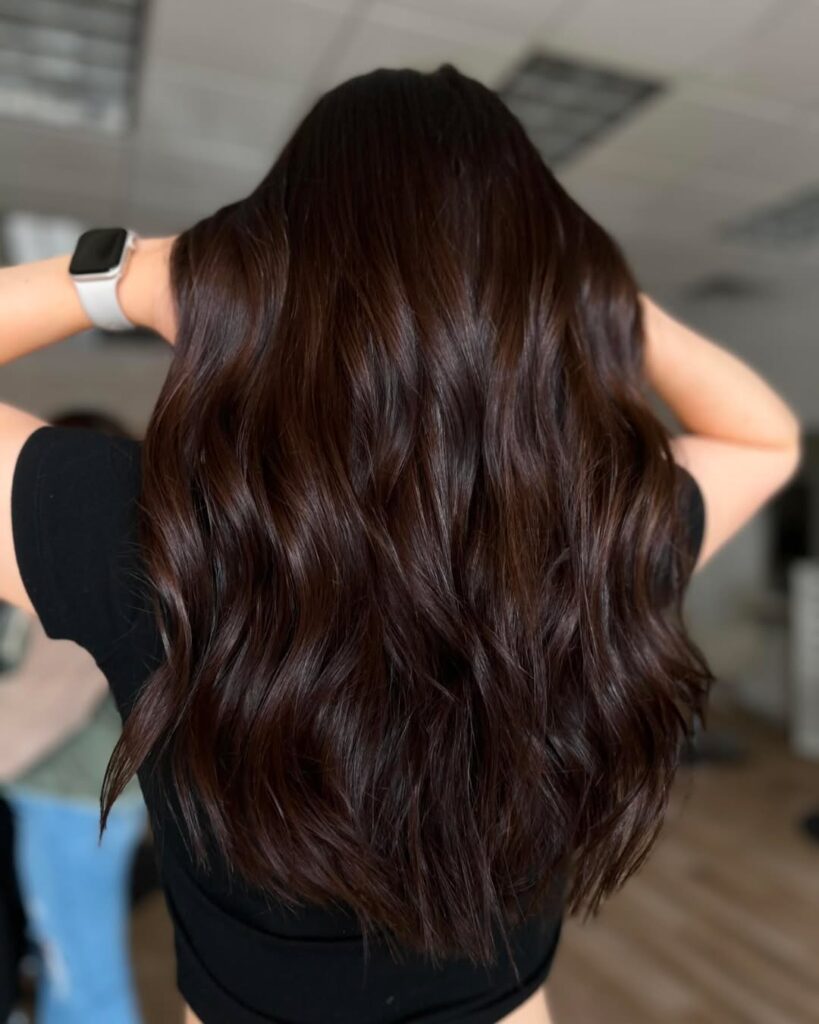 15 Dark Hair Color Ideas That Instantly Make You Look Expensive (Seriously, They’re That Good) 3 Dark Chocolate Brown