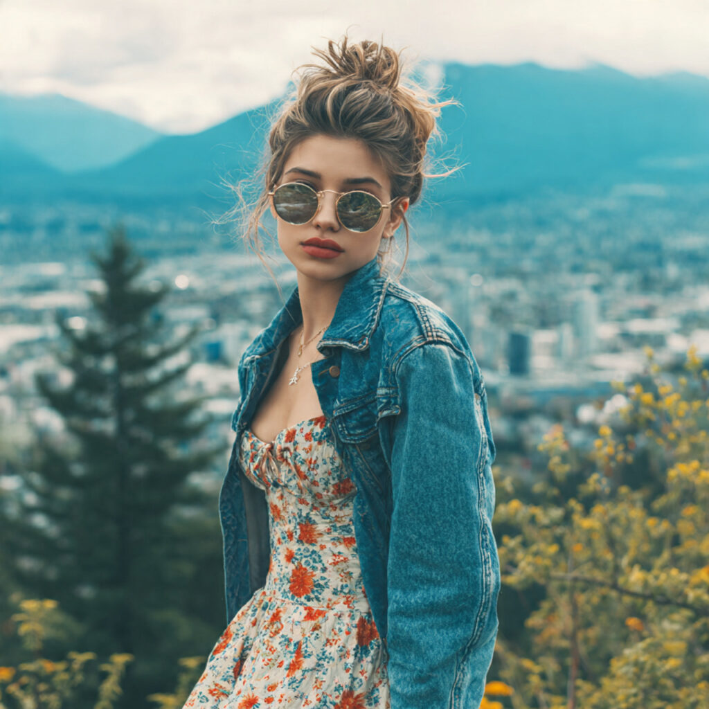Floral Dress + Denim Jacket