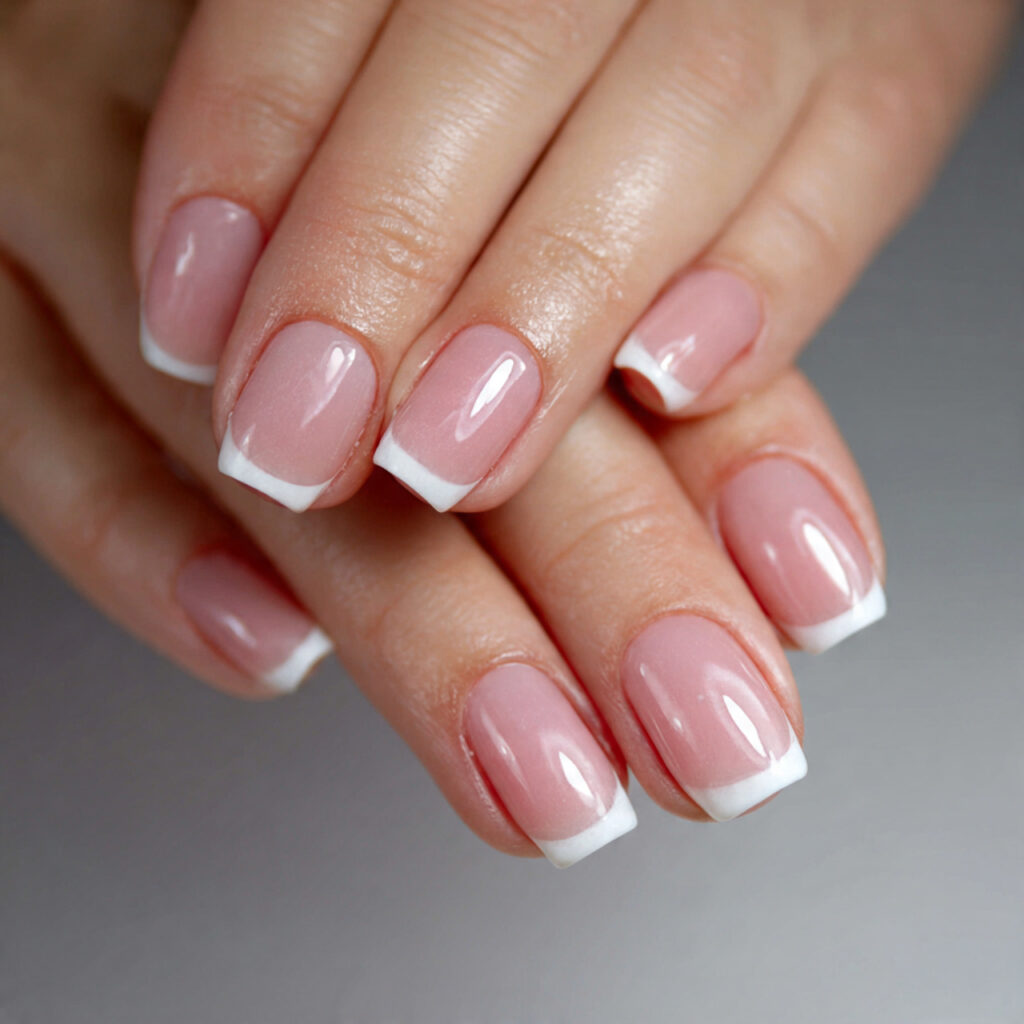 French Tip Short Square Nails