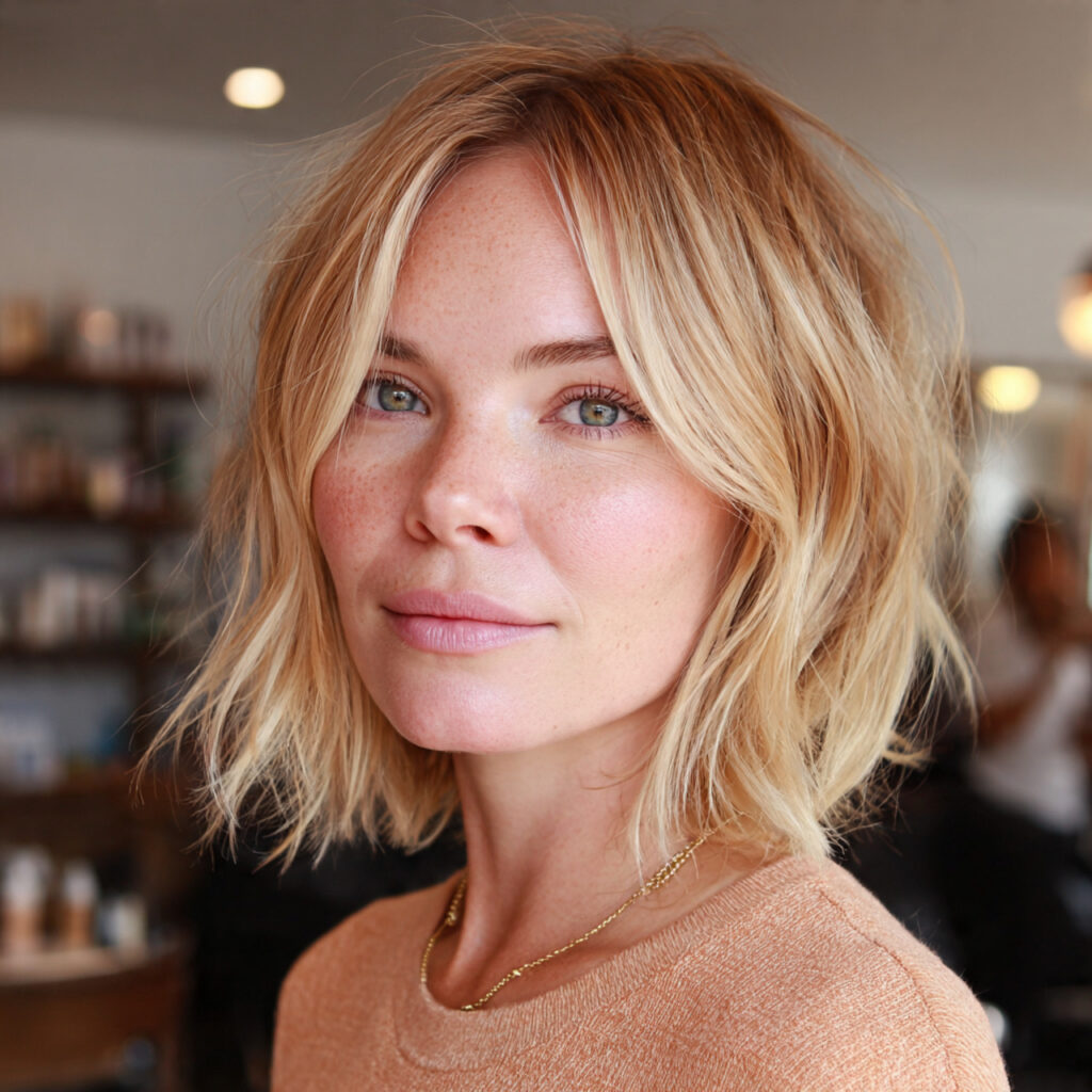 13 Short Blonde Hair Ideas That Will Make You Want to Book a Salon Appointment Right Now 3 Honey Blonde Bob with a Center Part