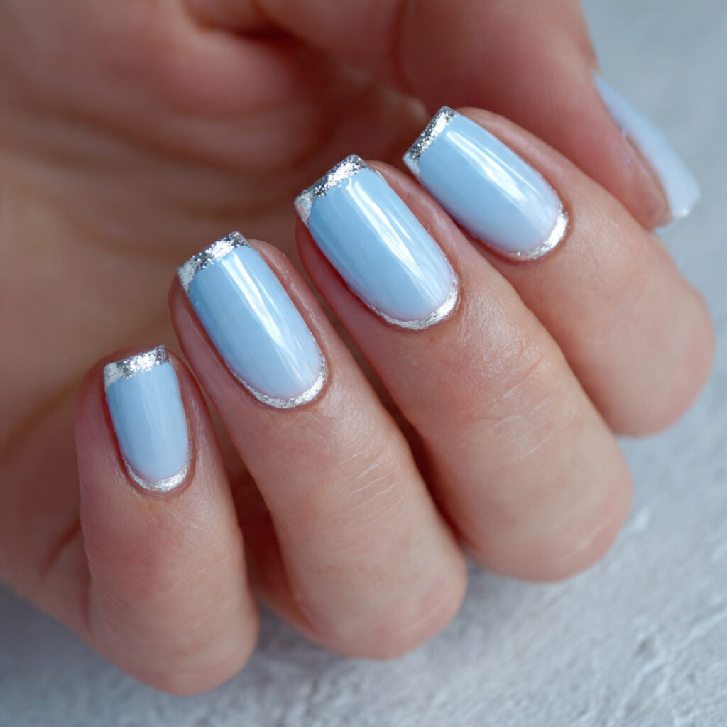 Light Blue French Tips