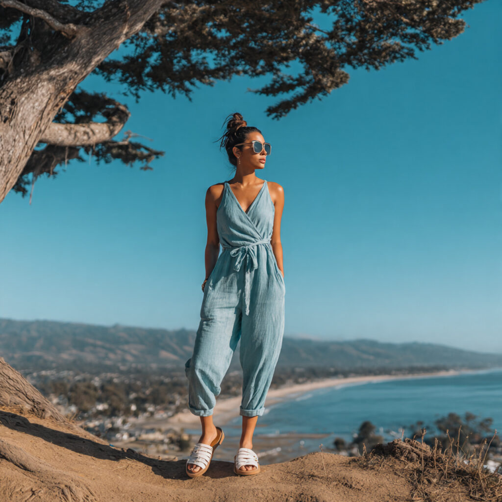 15 Beach Outfit Ideas You’ll Want to Wear All Summer (Effortless, Cute & Totally Instagram-Ready) 16 Lightweight Jumpsuit Slides