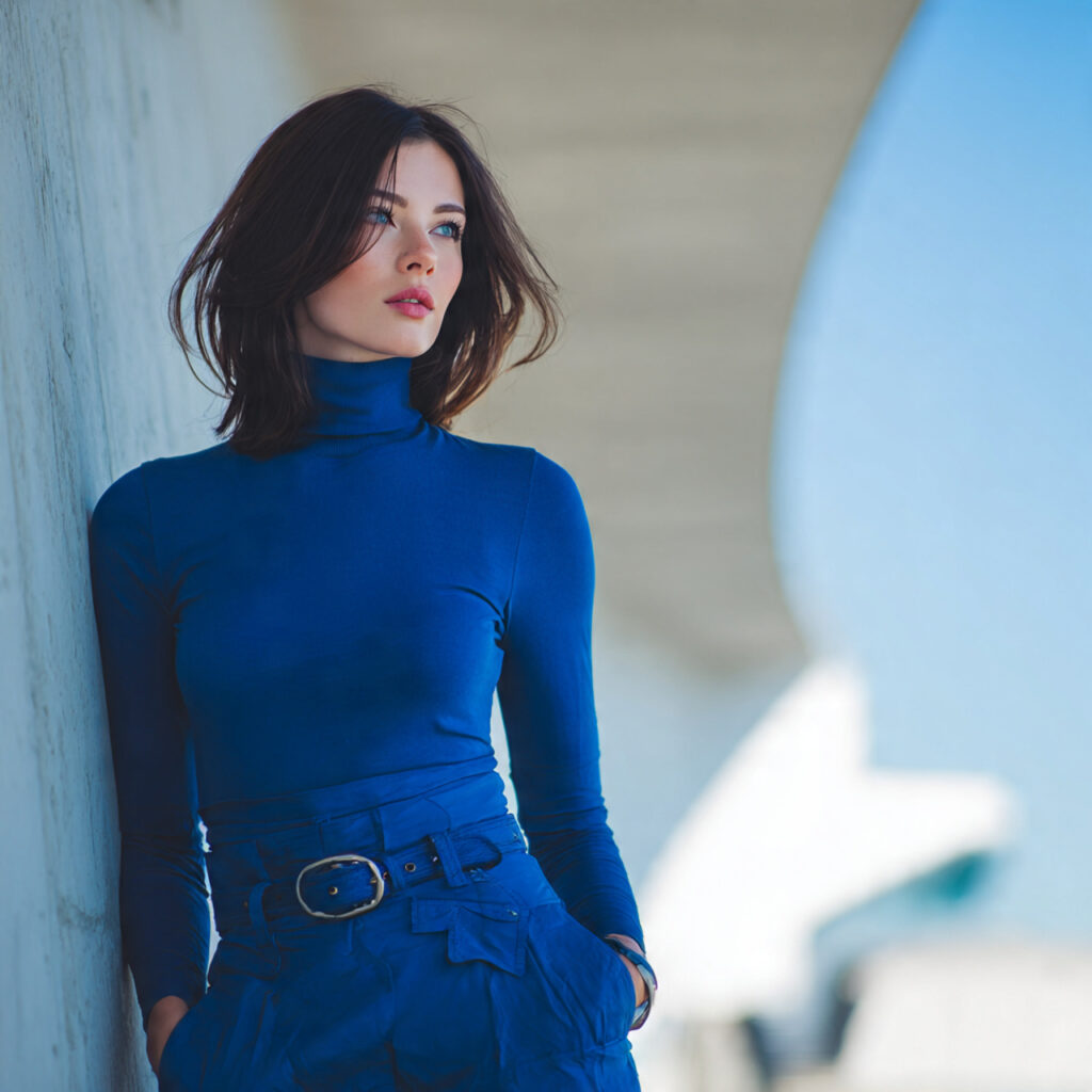 14 Blue Outfit Ideas That Make Getting Dressed Feel Effortlessly Chic 6 Monochrome Blue Outfit