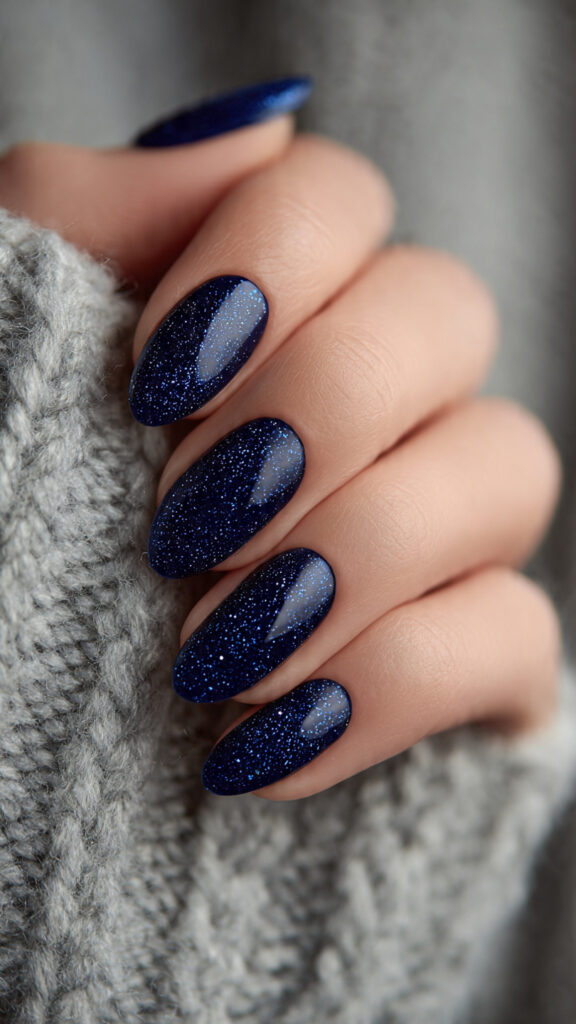Navy Blue Nails