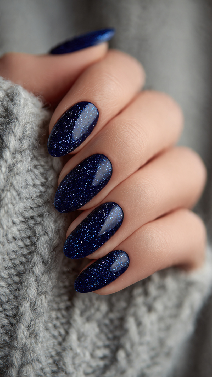 Navy Blue Nails