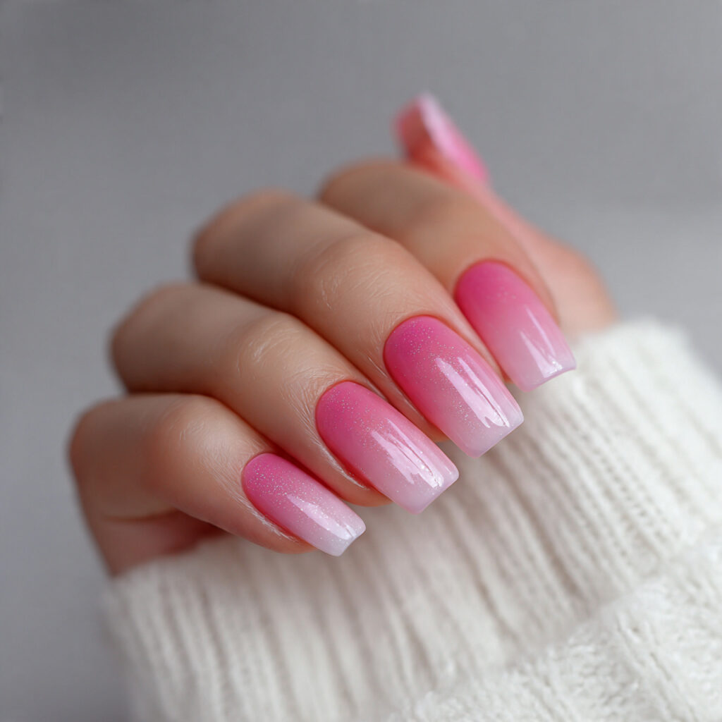 Ombre Short Square Nails