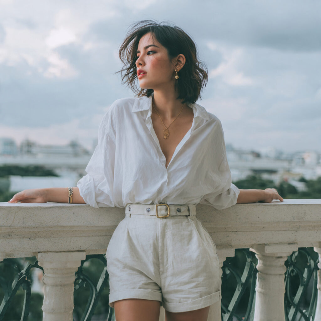 13 Summer Outfit Ideas That Make Getting Dressed in the Heat Actually Fun 13 Oversized Shirt + Linen Shorts