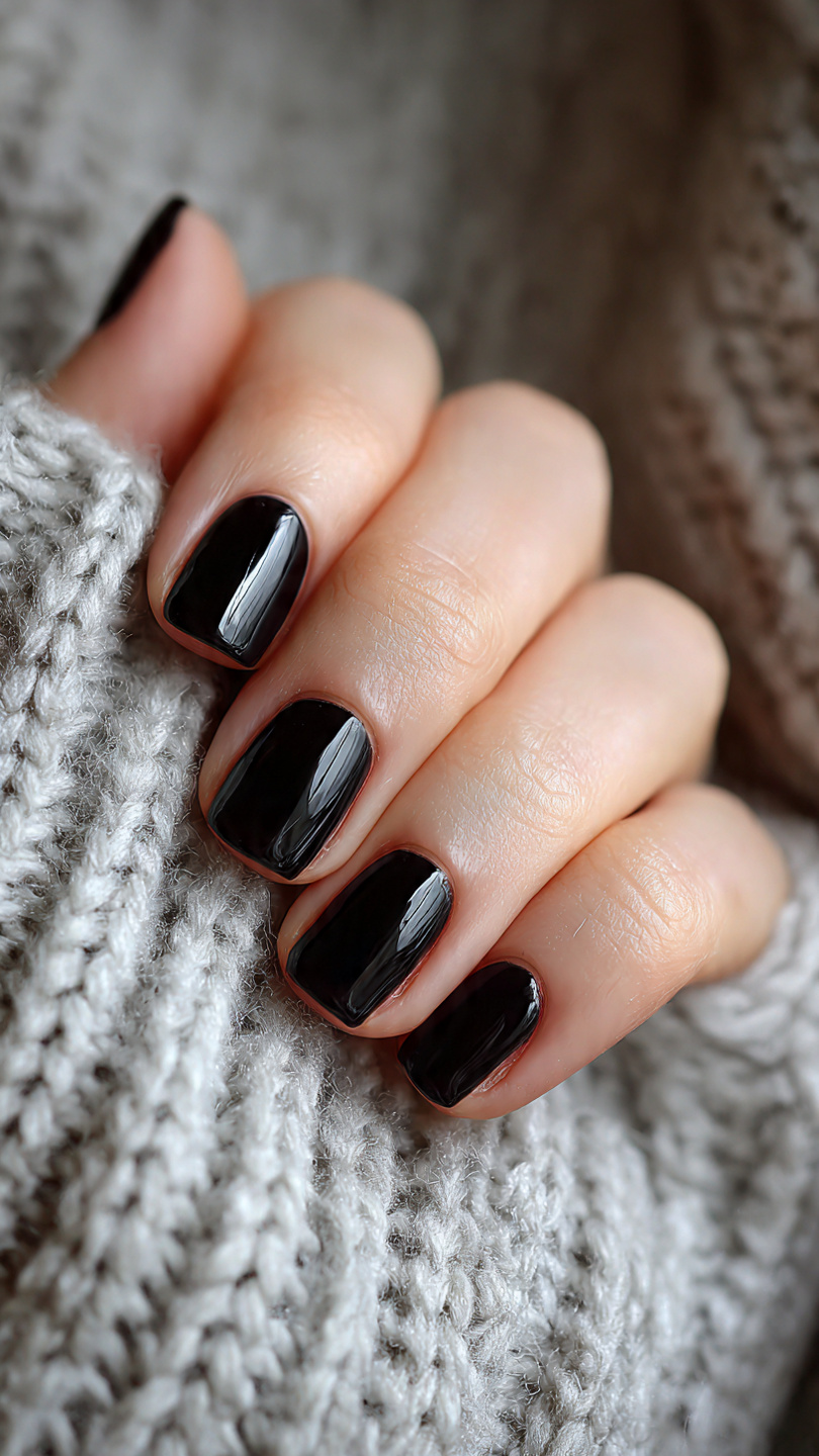 Short Black Nails