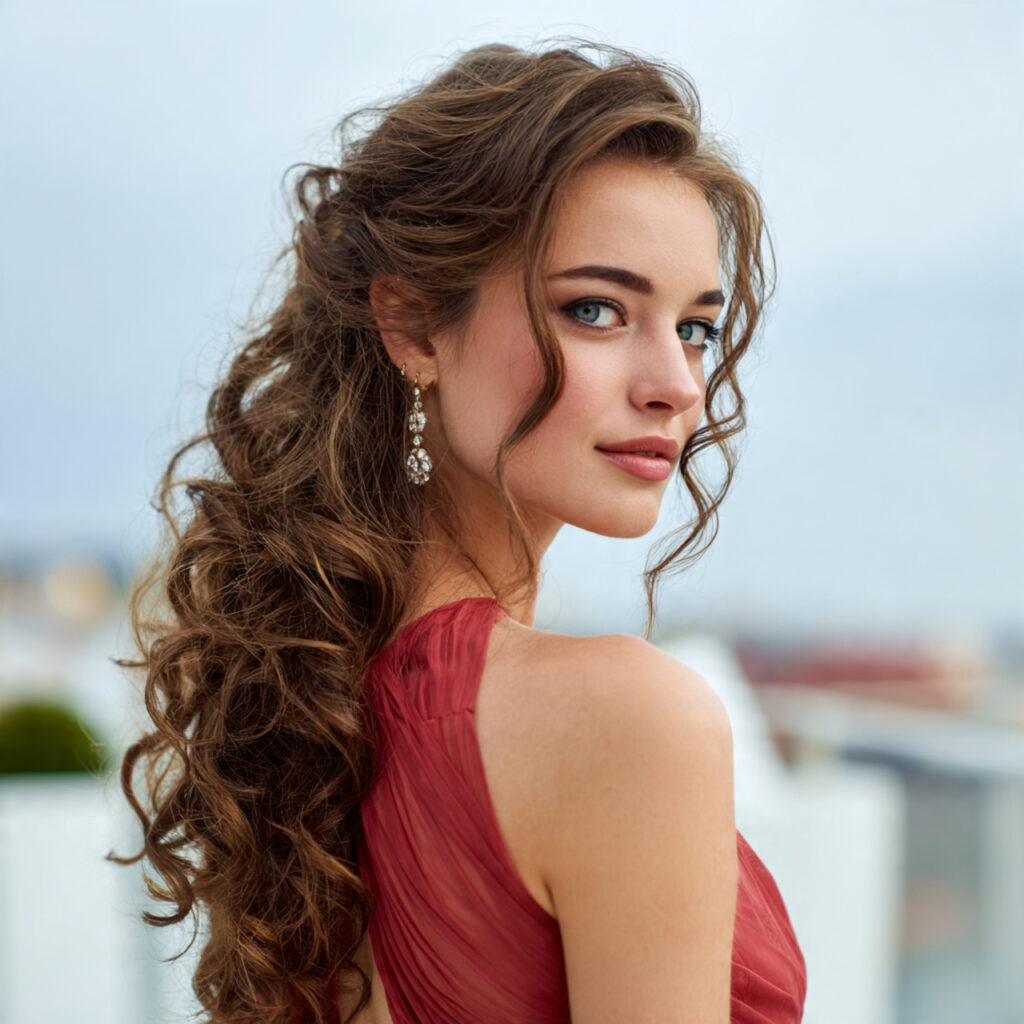 Side Swept Hollywood Waves