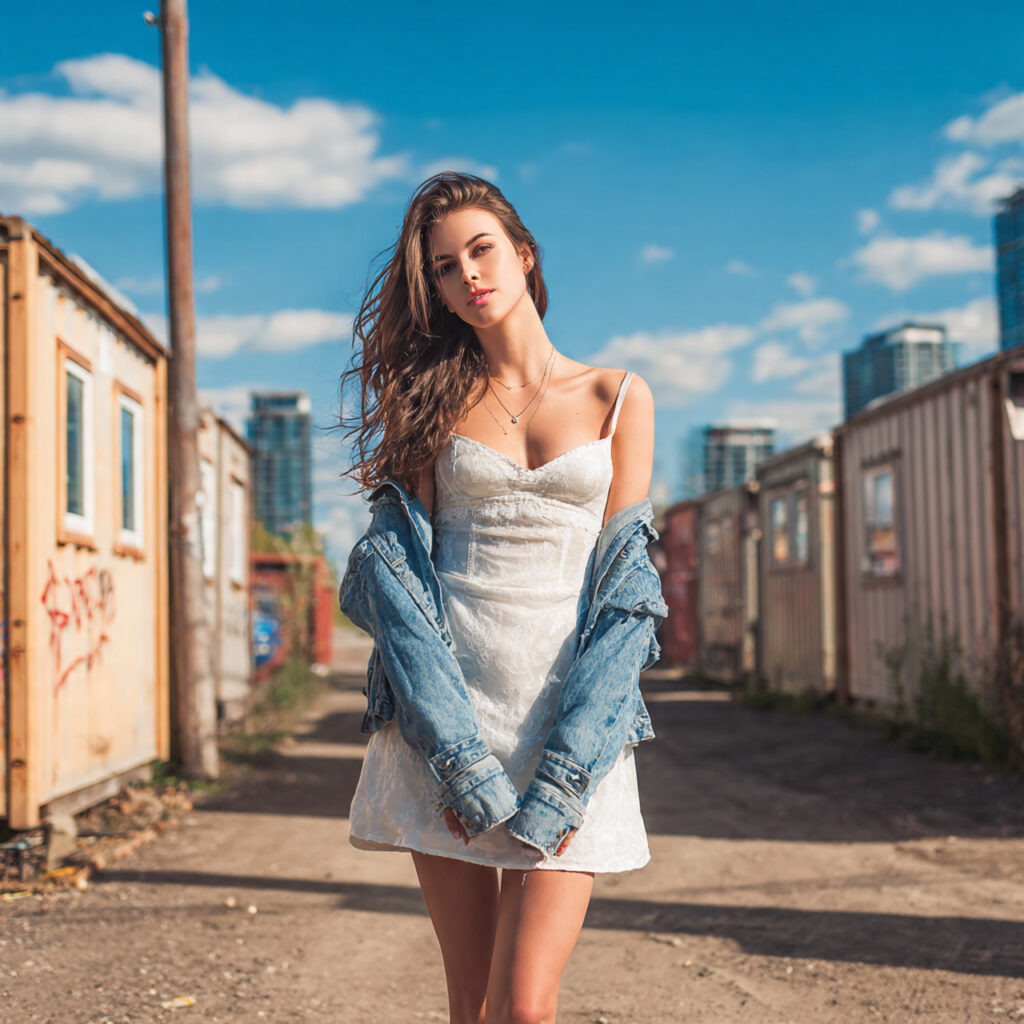 13 Summer Outfit Ideas That Make Getting Dressed in the Heat Actually Fun 12 Slip Dress + Denim Jacket