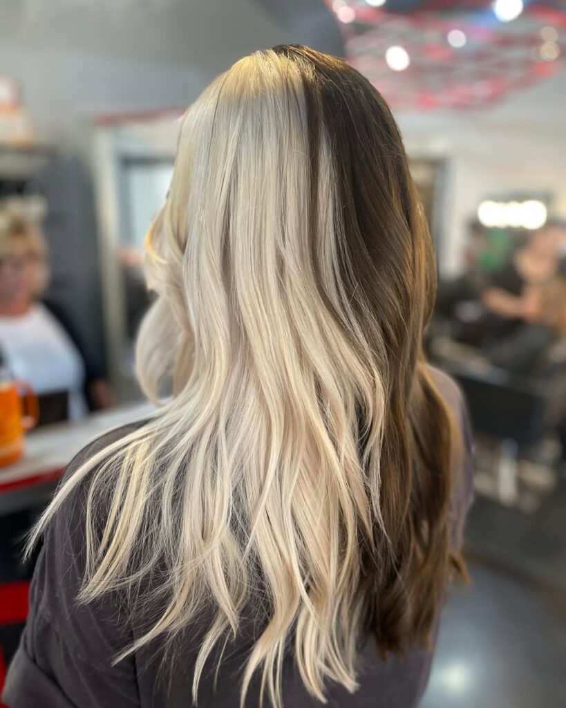 13 Edgy Hair Color Ideas That Instantly Upgrade Your Look (No Boring Hair Allowed) 7 Split Dye Hair