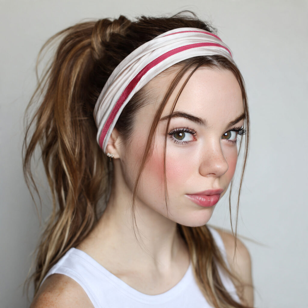 Sporty Headband Hairstyle