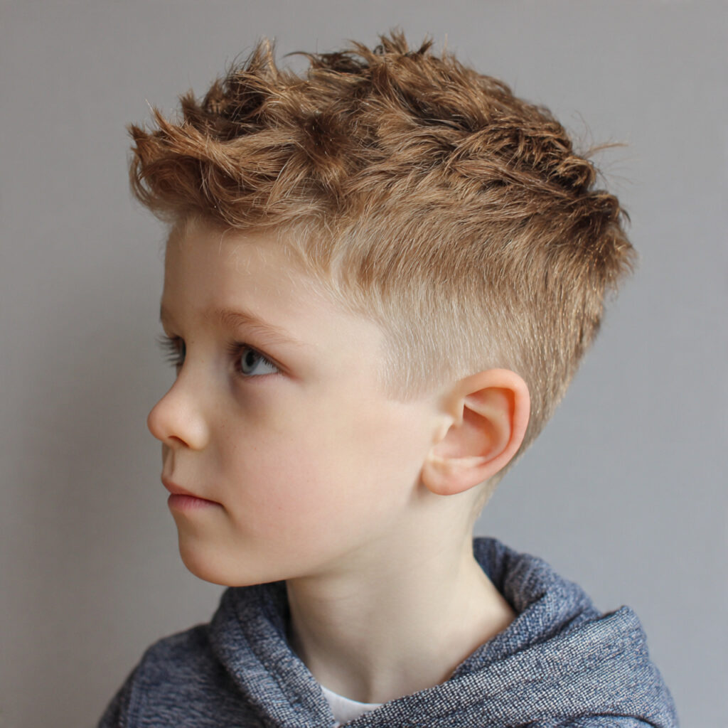 Textured Wolf Cut with a Side Part