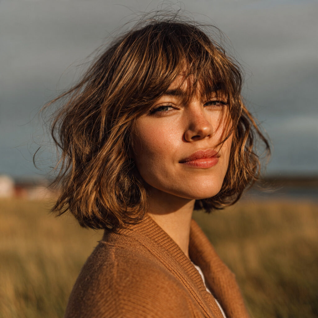 Chop It Like It's Hot: 15 Short Layered Haircuts That'll Make You Book an Appointment TODAY 3 The Layered Bob with Curtain Bangs