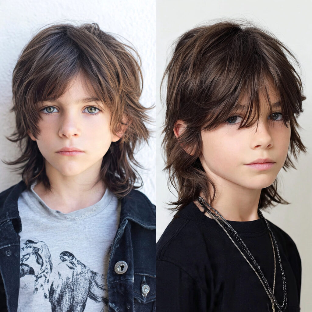 The Wolf Cut with Long Bangs