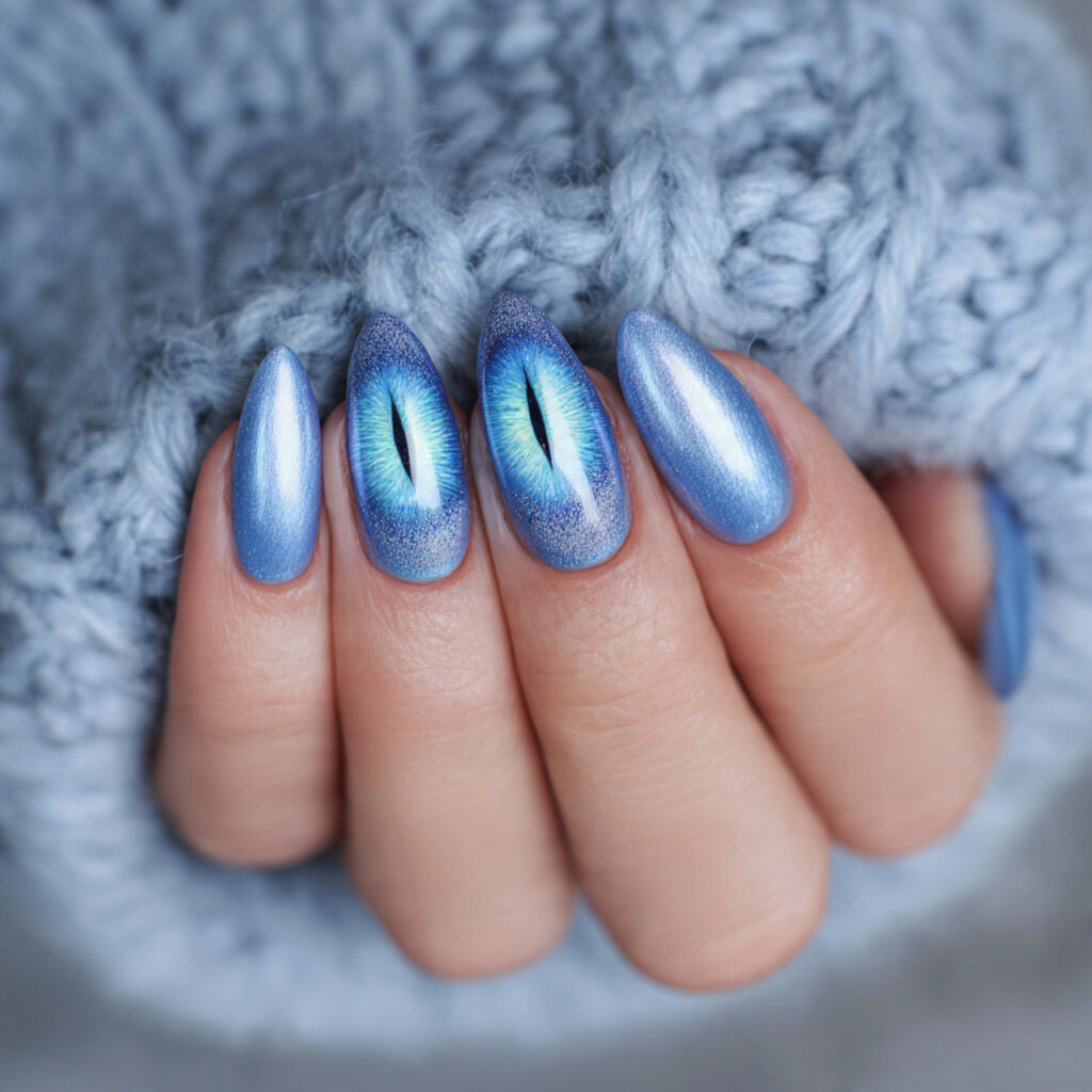 14 Baby Blue Nails Ideas That Are Soft, Chic, and Seriously Addictive 15 baby blue cat eye nails