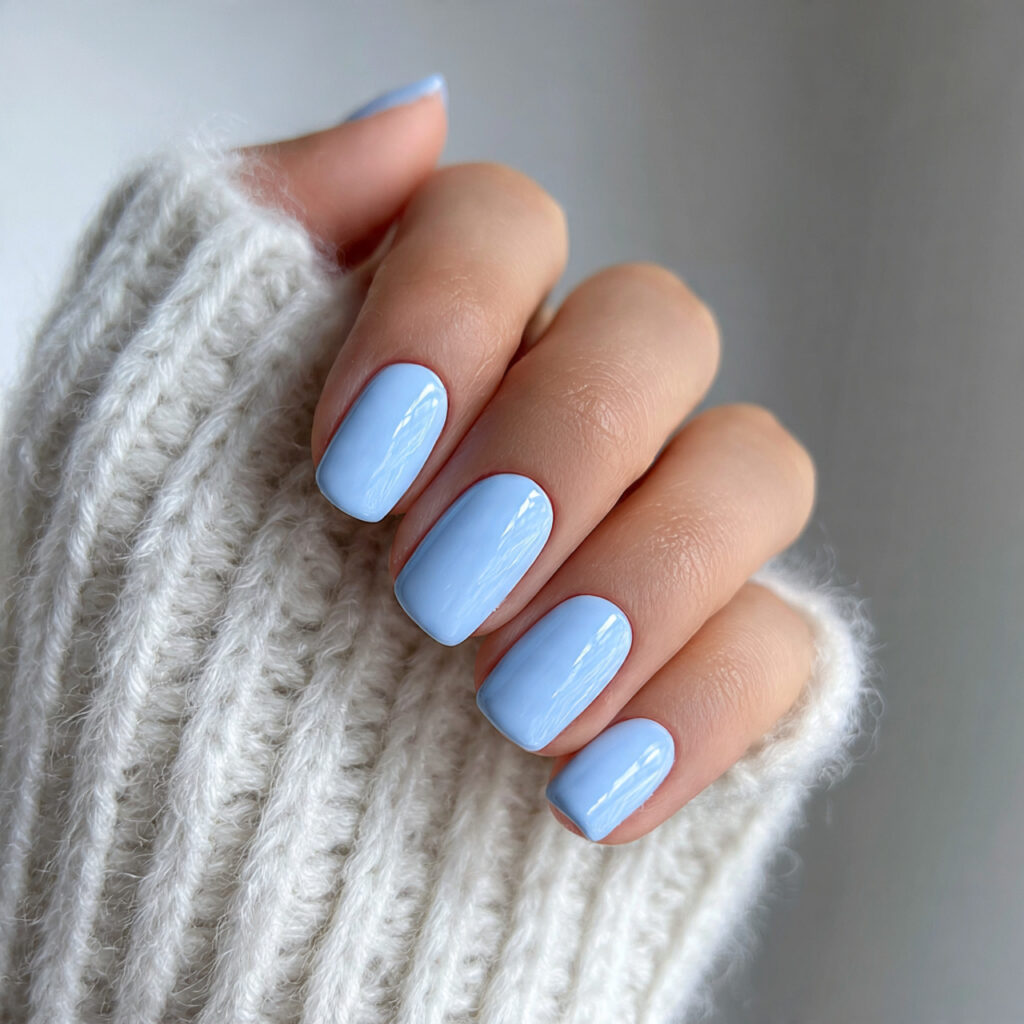 14 Baby Blue Nails Ideas That Are Soft, Chic, and Seriously Addictive 11 baby blue short nails