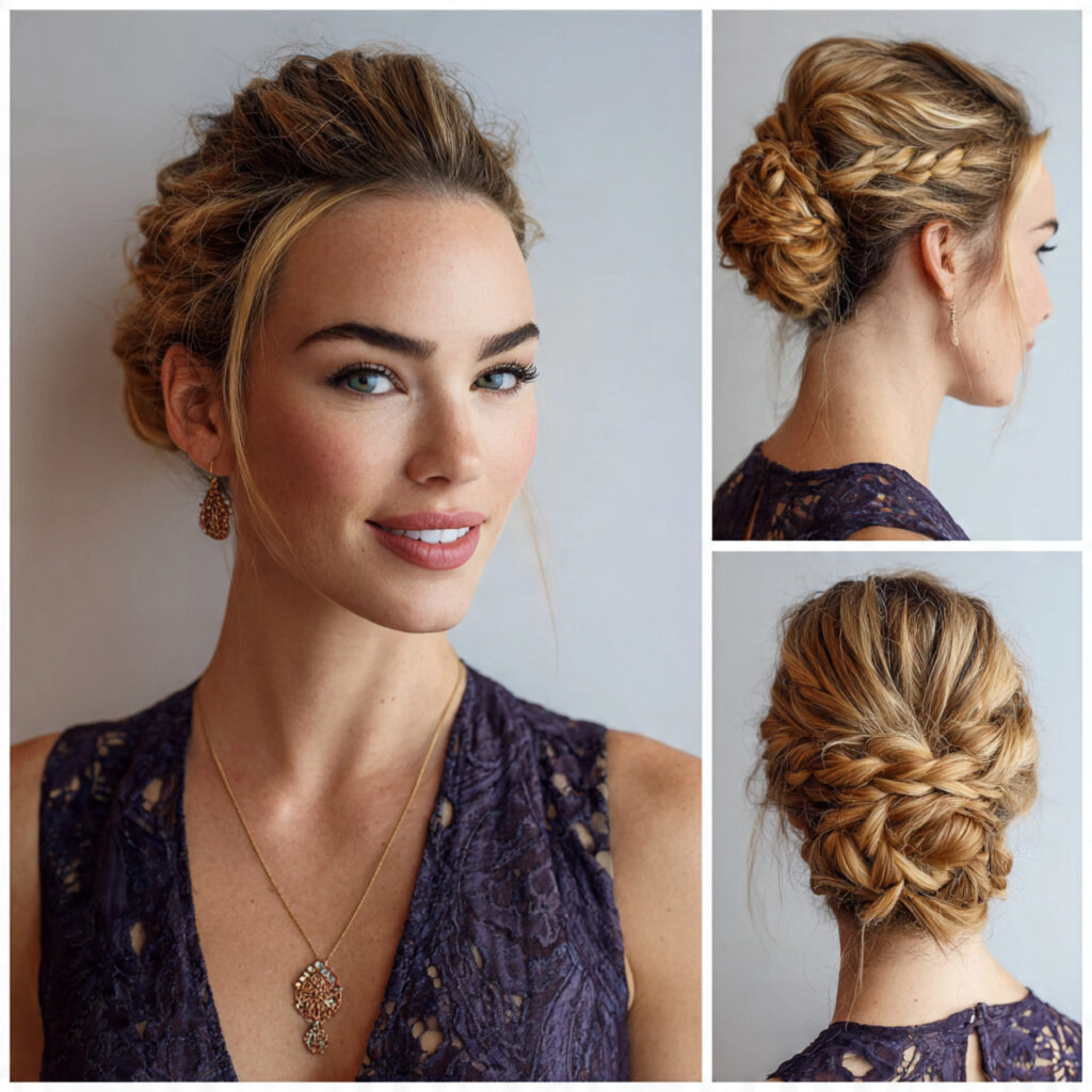 14 Updo Hairstyles Ideas That Instantly Make You Look Put-Together (Even on Lazy Hair Days) 8 braided bun updo with updo hairstyles