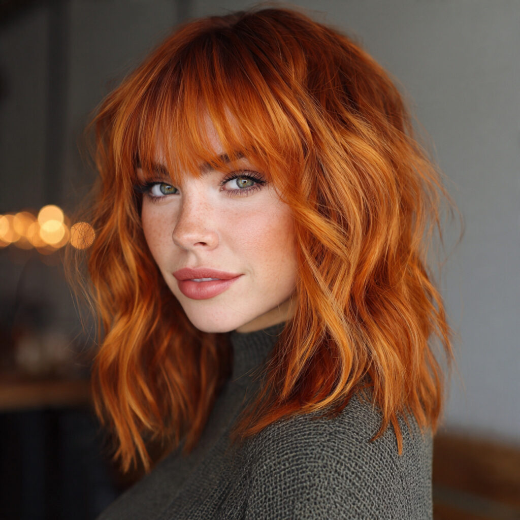 bright copper ginger hair color