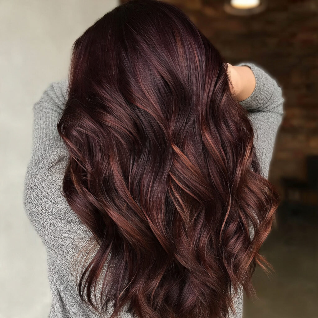 burgundy brown hair color