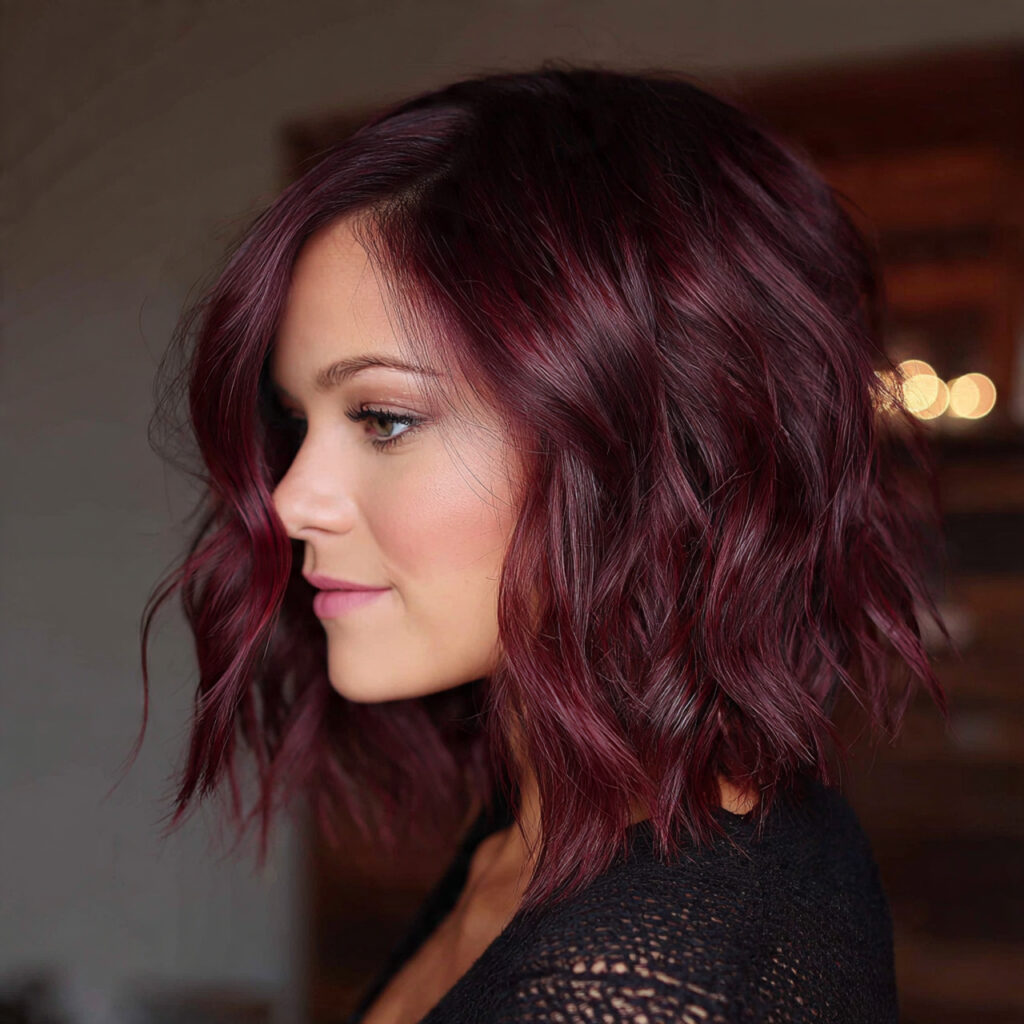 cherry cola lob hair color