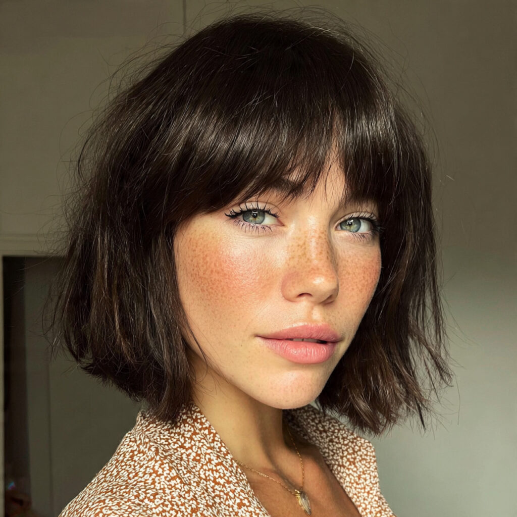 13 Short Hairstyles Easy & So Chic You’ll Want to Chop It All Off 10 chin length blunt cut with bangs 1