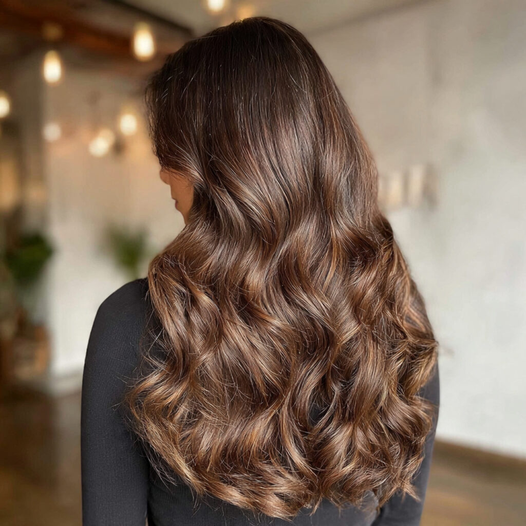 chocolate brown balayage