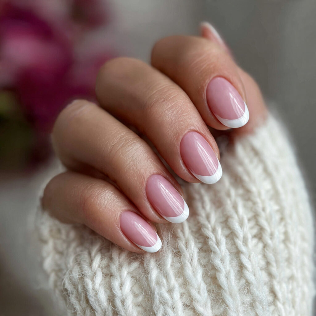 14 Short Oval Nails That Are Cute, Chic, and Seriously Easy to Wear Right Now 2 classic french short oval nails