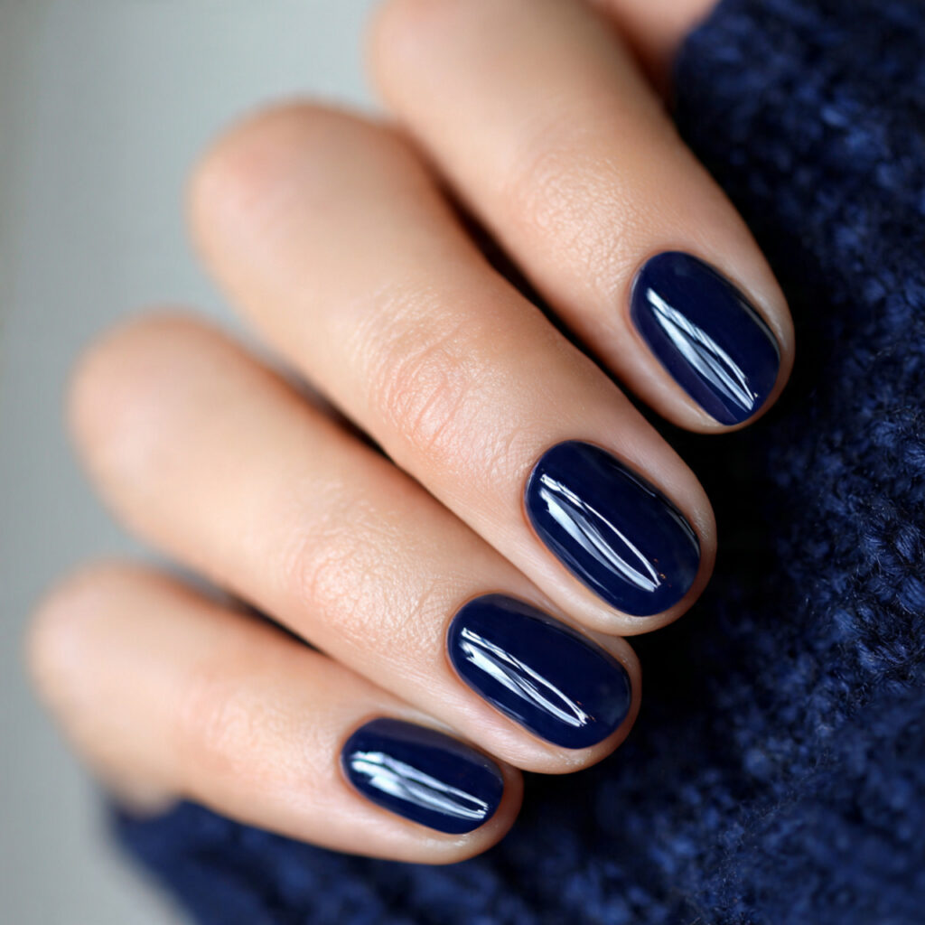 14 Trending Blue Nail Ideas Everyone Is Obsessed With Right Now (Your Next Mani Just Found You) 2 classic navy blue nails