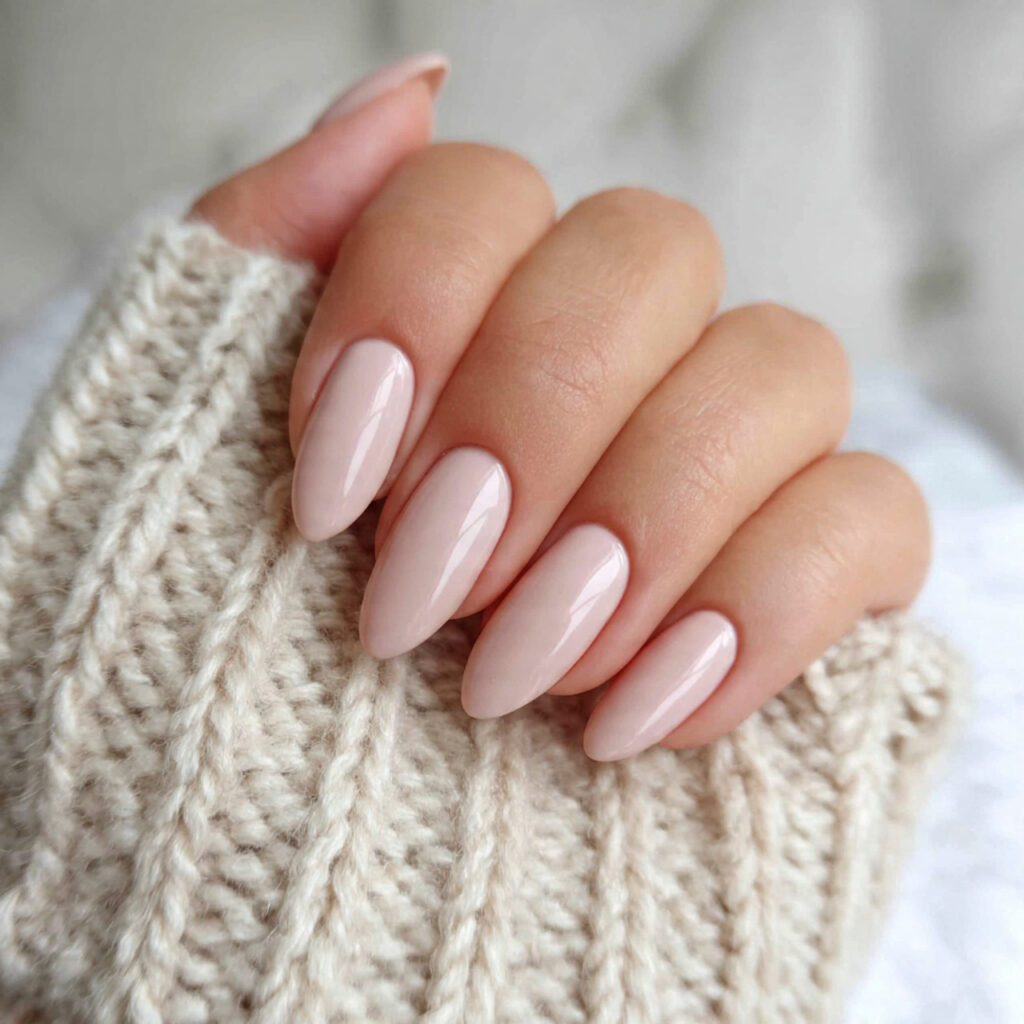classic short almond nails