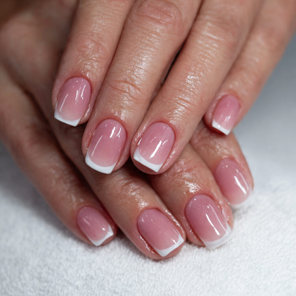 14 Short Nails Design Ideas That Make Your Hands Look Instantly Chic (Yes, Even If You’re a Minimalist) 3 classic short french nails 1