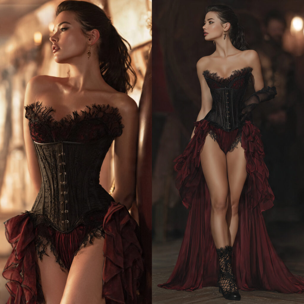 15 Masquerade Outfit Ideas That Will Make You the Most Mysterious (and Stylish) Person at the Ball 5 corset top flowing skirt for masquerade outfit