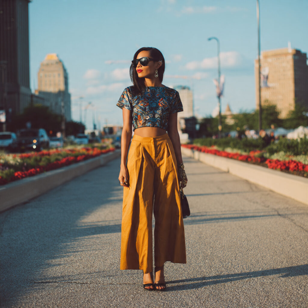 12 Cute Outfit Ideas You’ll Want to Copy Immediately (Trust Me, These Are Too Good) 10 crop top wide leg pants 1