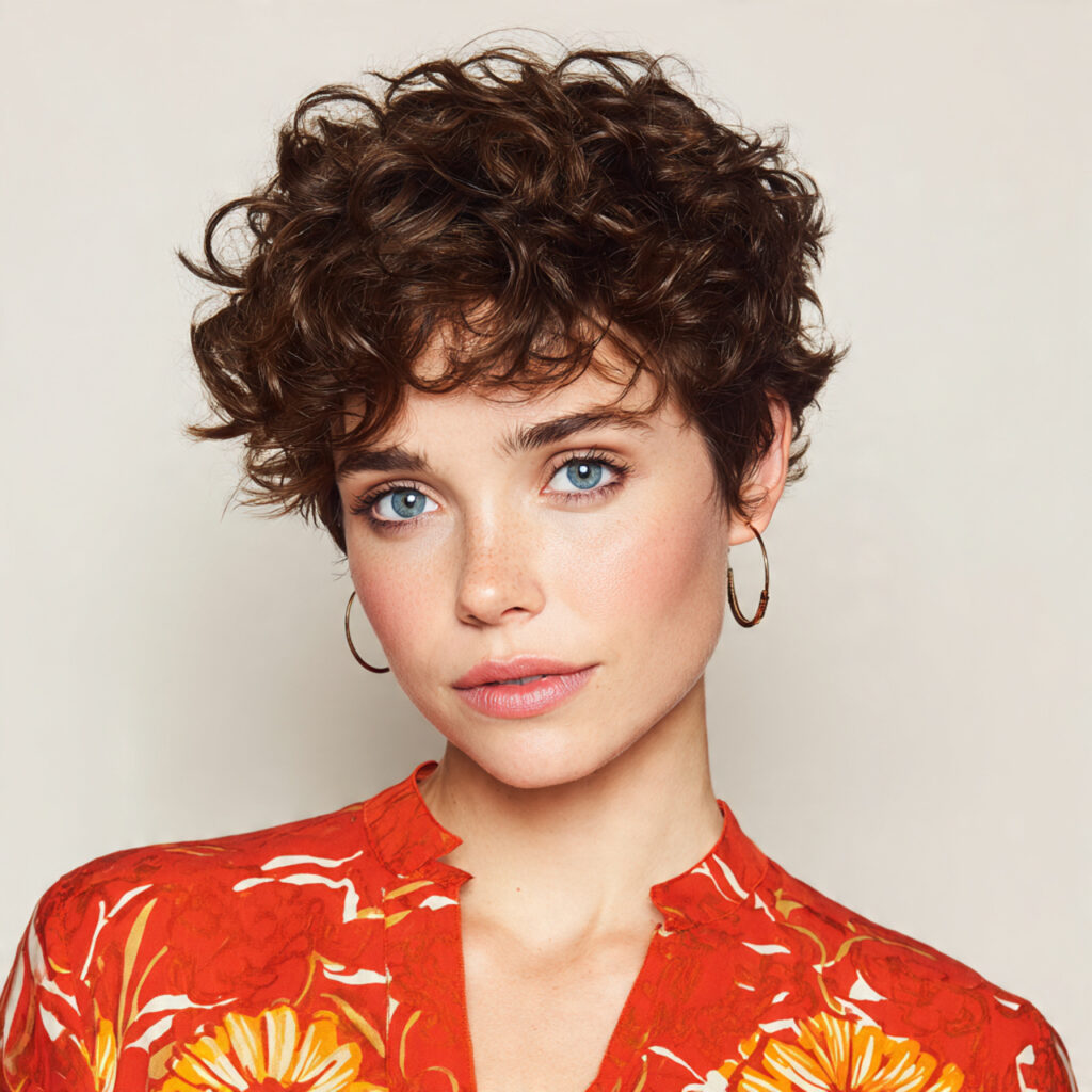 curly short crop for short hairstyles