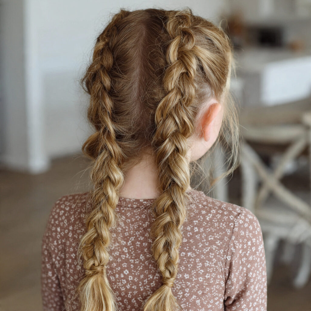 11 Kids Hairstyles Ideas That Are Cute, Easy & Totally Parent-Approved 3 double dutch braids for kids