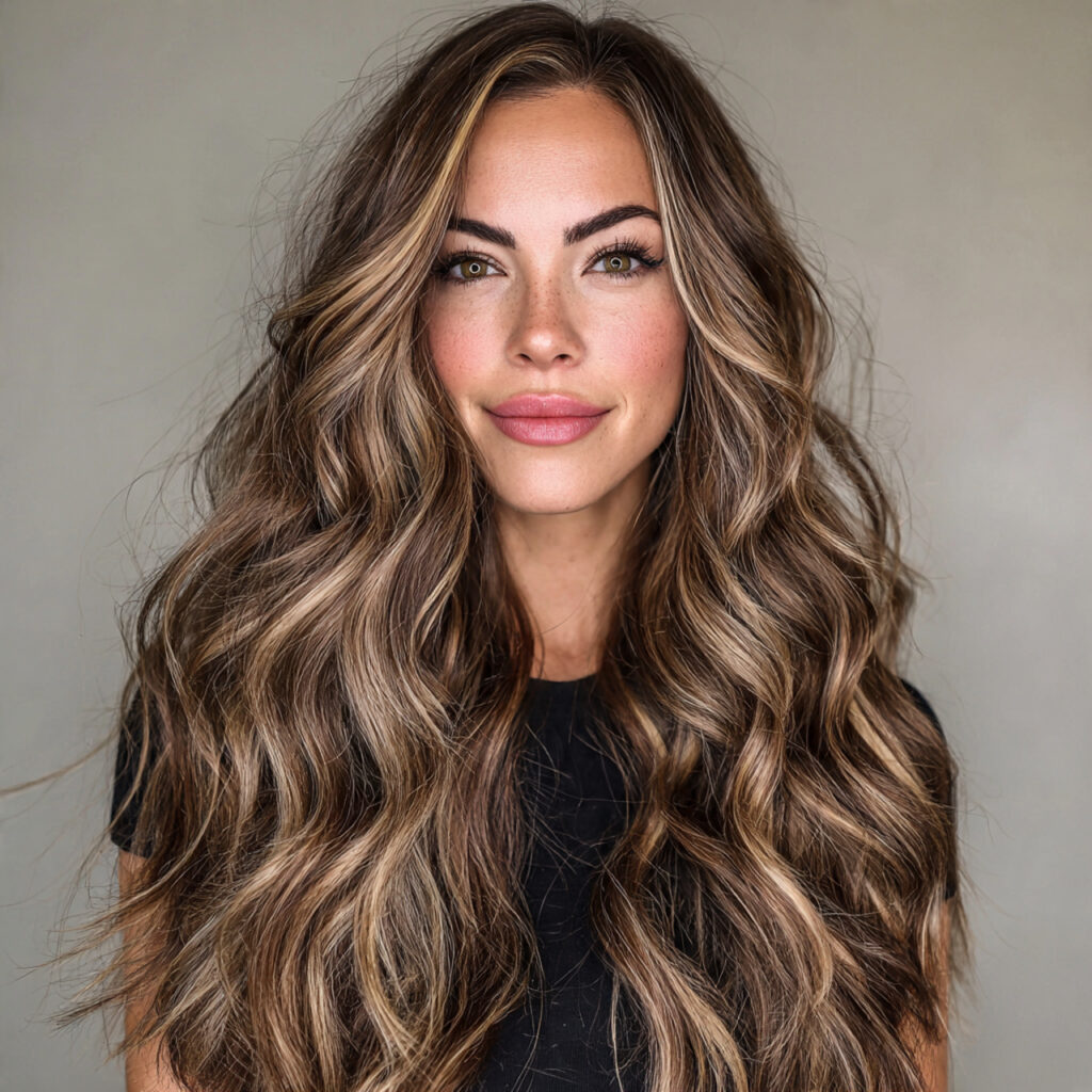 face framing highlights hair color