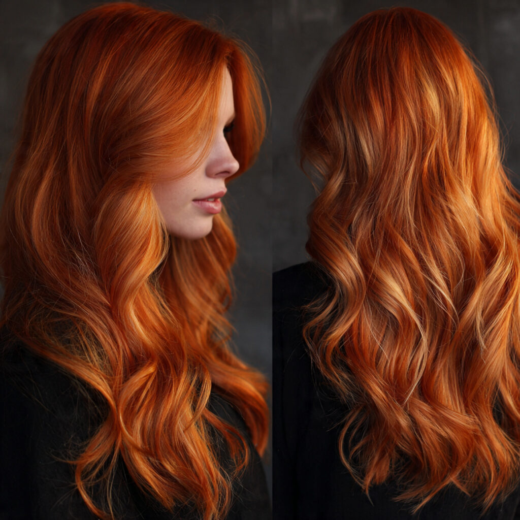 fiery red ginger hair color