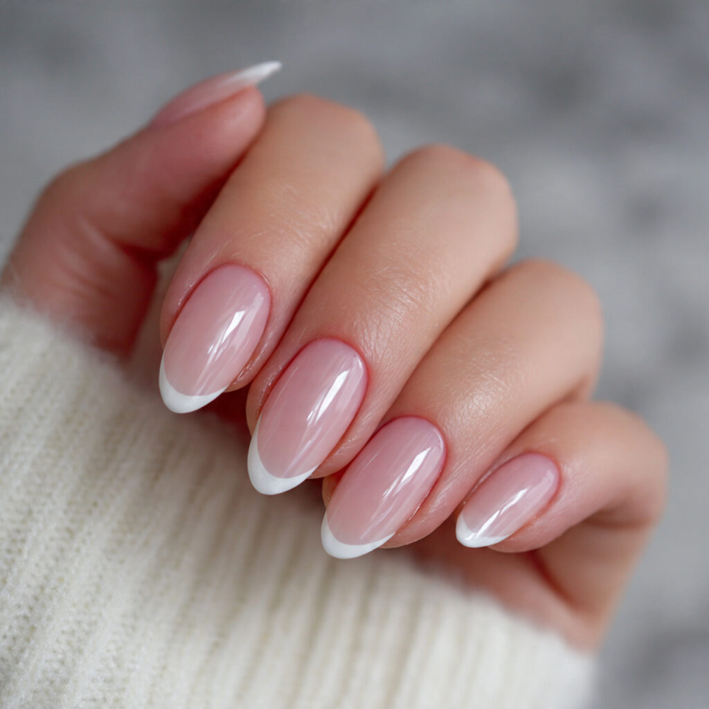 12 Almond Nails Designs That Instantly Make Your Hands Look Expensive (Yes, Even on Lazy Days) 3 french tip almond nails 2
