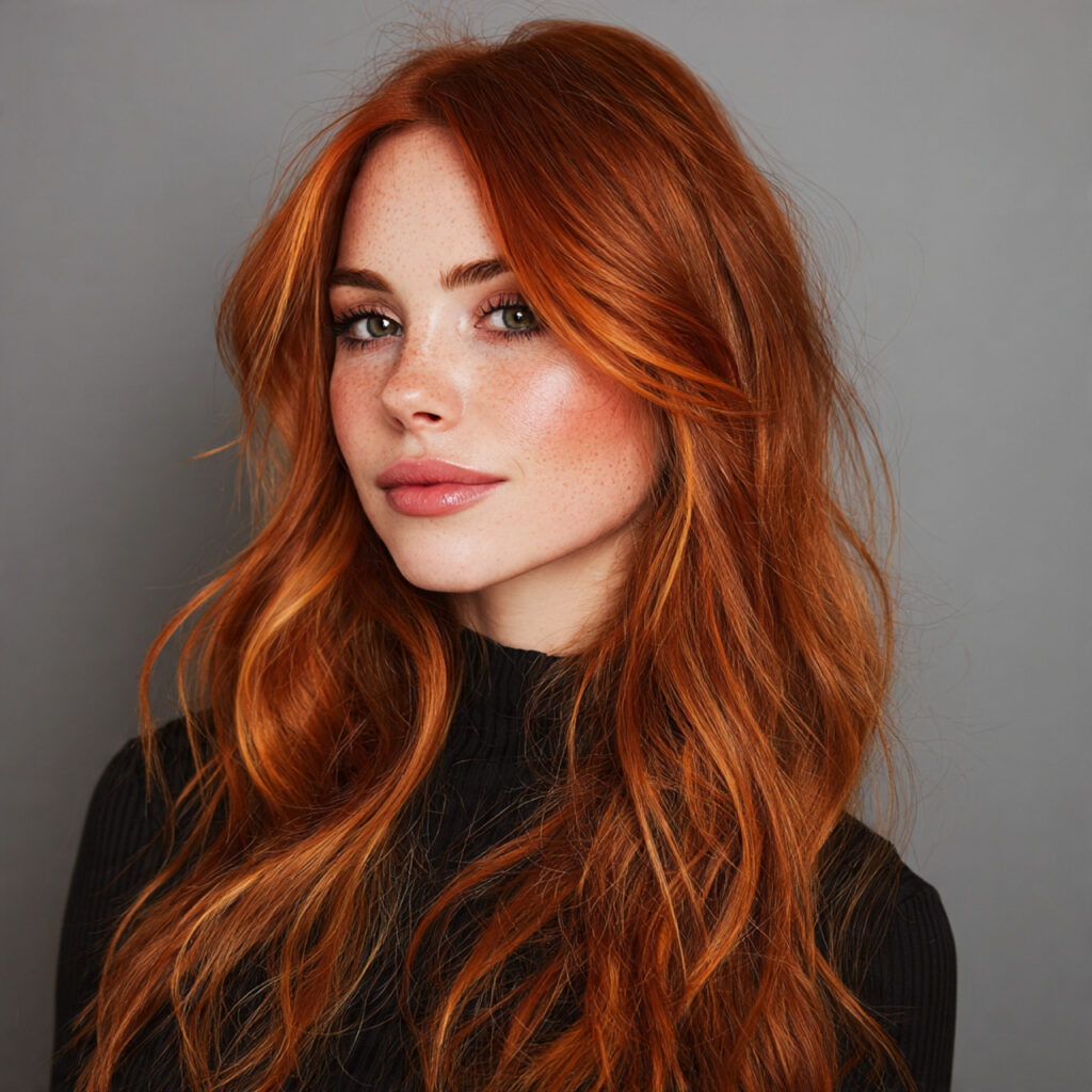 ginger money piece hair color