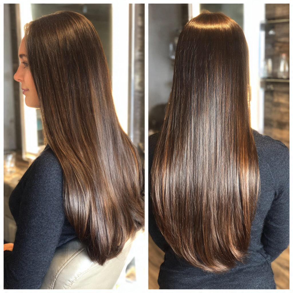 glass hair straight style